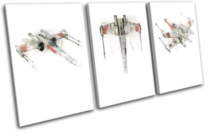 Impresión de imágenes de arte de pared de lienzo de agudos grandes de la película Star Wars X-Wing - Imagen 1 de 1