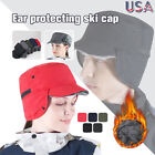 Czapka zimowa z klapą na ucho termiczna wiatroszczelna czapka czapka czapka zimowa płaska czapka dla kobiet mężczyzn