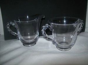 VINTAGE IMPERIAL GLASS CANDLEWICK SUGAR AND CREAMER - Picture 1 of 2