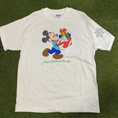 Mickey Mouse Vintage Anos 90 Ponto Único - Árvore de Natal de Plutão 1952 - Novo sem etiquetas Tamanho G - Imagem 1 de 4