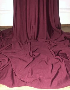 1 Meter Wine Red 4 Way Strech Jersey Fabric 60” Wide Spandex - Picture 1 of 2