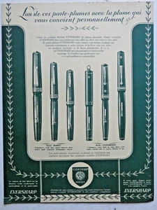 PUBLICITÉ FLYER 1932 MODÈLE DE PORTE-PLUME EVERSHARP PLUME INTERCHANGEABLE - Imagen 1 de 2