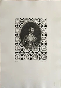 Stefano Lustri la mia Terra Abruzzen Radierung 50x35 signiert nummeriert '85 - Bild 1 von 5