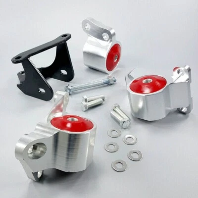 Billet Aluminum Engine Motor Mount Kit For 1996-2000 Honda Civic D-Serie D15 D16 - Image 1 of 4