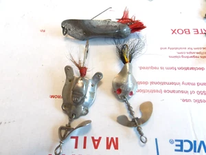 Al Foss Frog No.11, Herb's Dilly,& Spoon lures ALL FOR ONE BID NO RESERVE - Picture 1 of 2