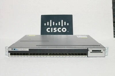 Cisco Catalyst 3750X WS-C3750X-24S-S 24-Port GbE SFP ipbase Switch W-SINGLE - Image 1 of 4