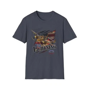 American Warbirds P38 Lightning Unisex Tri-Blend Crew-T-Shirt - Bild 1 von 16