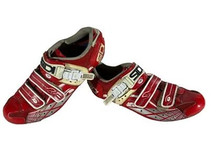 SIDI Carbon Cycling Road Shoes EU42 US8 UK7 Mondo 255 cs565 - Picture 1 of 10