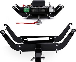 Universal Winch Mount Plate Cradle 2" Hitch Receiver 15000Lbs Capacity for Truck
