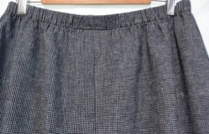 Lo último Mezcla Algodón/Lino Negro Blanco Tejido Punto Pull on A Line Falda Marc Ware Pet.-L - Imagen 1 de 7