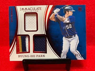 Byung-Ho Park RC SP Triple “Sick Patch” Relic #/25~ 2016 Panini Immaculate~Twins - Image 1 of 4