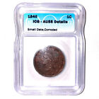 1840 Braided Hair Large Cent Almost Uncirculated ICG AU55 Coin, Details #6267