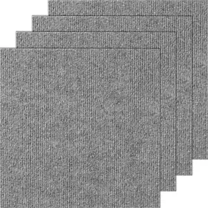 VEVOR Dalles de moquette auto-adhésives carrés 12 PCS 305 x 305 mm gris clair - Zdjęcie 1 z 12