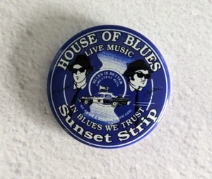 Bottone spilla striscia tramonto vintage House Of Blues The Blues Brothers - Foto 1 di 2
