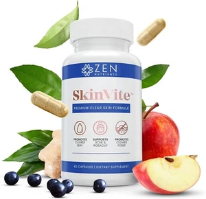 Zen Nutrients SkinVite Natural Skin Supplement for Women, Men & Teens- Hormonal - Picture 1 of 9