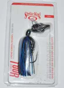 strike king tungsten thunder cricket bladed vibrating jig 3/8oz black blue - Picture 1 of 3