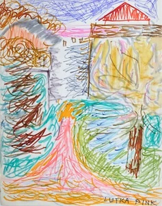 Lutka PINK - Disegno Originale - Inchiostro - Paesaggio 6 - Foto 1 di 2