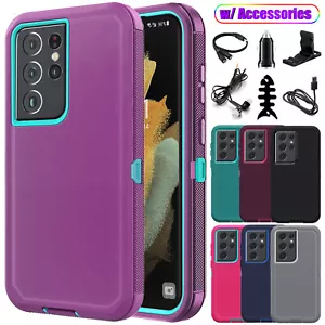 For Samsung Galaxy S21 Ultra S21+ 21 FE 5G Heavy Duty Phone Case Cover Accessory - Picture 1 of 79