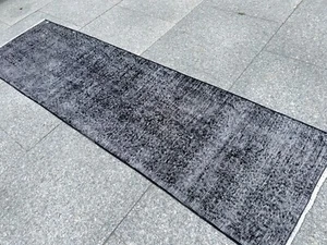 ALFOMBRA CORREDOR 2x7 vintage hecha a mano, 100% lana decoración boho pasillo alfombra corredor - Imagen 1 de 9