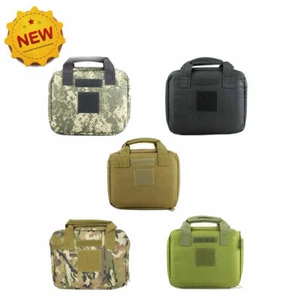 Outdoor Tactical Pistol Case Range Bag Handgun Carry Bag Holster Magazine Pouch - Picture 1 of 17
