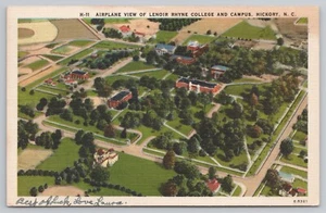 Cartolina vista aereo Lenoir Rhyne College & Campus Hickory North Carolina NC - Foto 1 di 2