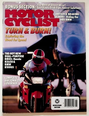 Motorcyclist Magazine June 1988 BMW ABS Brakes Honda NX650 Daytona Coverage Foto 1 de 2