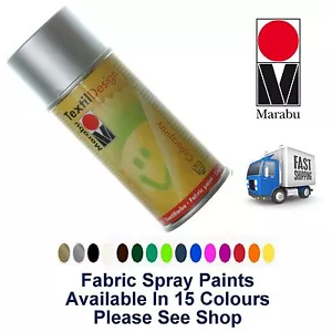 Silber Stoff Sprühfarbe Marabu Textildesign 150ml Textil Kleidung (082) - Bild 1 von 1