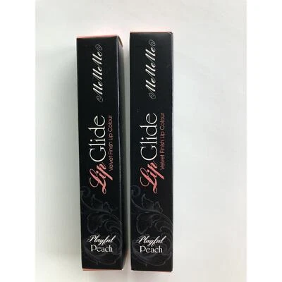 MeMeMe Deslizador de Labios Acabado Terciopelo Color de Labios Divertido Melocotón Lote de 2 Foto 1 de 3