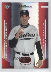 2004 Leaf Certified Materials New Generation Red Mirror Justin Germano Rookie RC