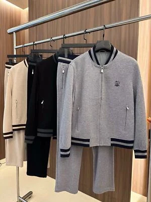 Brunello NUEVO Cucinelli Chaqueta con Capucha Chaqueta Pierna Recta Pantalones Informales Moda SE Foto 1 de 4