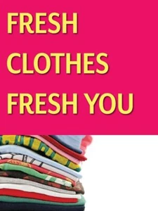 Fresh Clothes Fresh You | Retail Window Display Sign | 18"W x 24"H - Picture 1 of 5