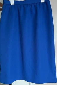 Falda recta azul vintage años 80 Bobbi's Closet Collection hasta la rodilla - Imagen 1 de 6