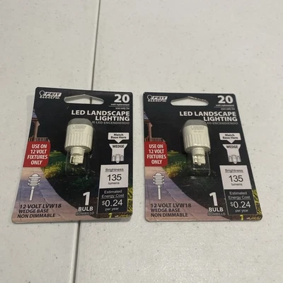 X2 Feit Electric LED Landscape Lighting Bulb 2.5 Watt 20W Equivalent Warm White - Image 1 of 4