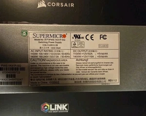 SuperMicro PWS-1K41P-SQ 1400W serwer redundantny zasilacz X2 - Zdjęcie 1 z 3