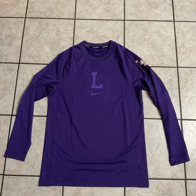 LSU Tigers Nike Dri-Fit Baseball LS Team Issued Lightweight Sweatshirt Men Large - Image 1 of 4
