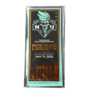 WNBA NY Liberty Commemorative Game Tickets Championship Ring & Banner May 17 25 - Picture 1 of 2
