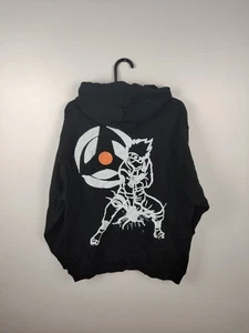 Beidseitig Naruto anime Sasuke  Auge Kakashi Sharingan Herren Hoodie Schwarz S - Picture 1 of 7