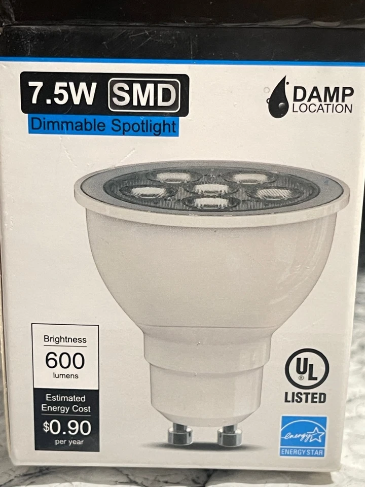 TORCHSTAR GU10 LED Bulb Dimmable 7.5W Halogen 5000K DaylightGU10TBA40-D-50(K15) - Image 1 of 4