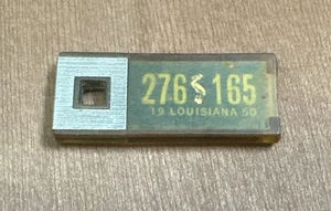 Vintage Louisiana 1950 Disabled American Veterans Mini License Plate Key Chain - Picture 1 of 7