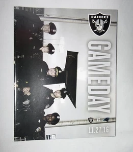 Gameday Program Oakland Raiders vs Carolina Panthers Sunday November 27, 2016 - Picture 1 of 1