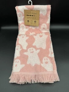 Halloween GHOST Set Of 2 Kitchen Towels Deborah Connolly Designs New - Picture 1 of 6
