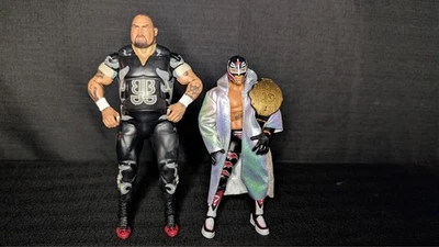 Lot Of 2 Mattel WWE Elite Legends Bam Bam Bigelow, Rey Mysterio ECW ONS - Image 1 of 3