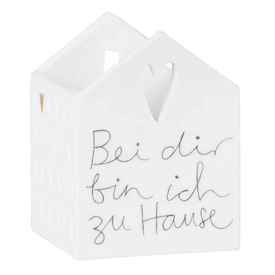 Lichthaus aus Porzellan " Bei dir bin ich zuhause " von räder - Bild 1 von 3