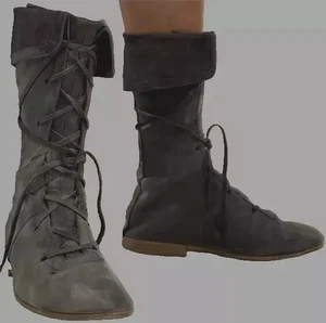 Botas medievales de cuero genuino botas para hombre | Zapatos Sca Larp para hombre - Imagen 1 de 6
