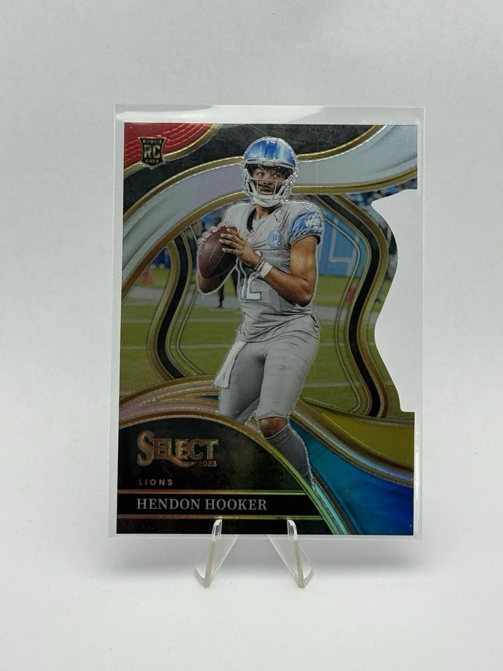 2023 Panini Select #268 Hendon Hooker Red and Yellow Prizms Die Cuts RC Lions - Image 1 of 2