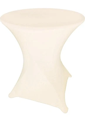 "Cubierta de mesa redonda de cóctel de spandex 30"" marfil"  Foto 1 de 4