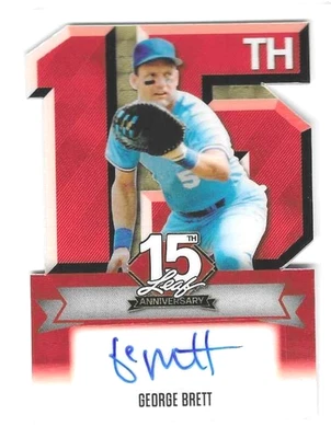 GEORGE BRETT 2025 Leaf National 15thDie Cut RED GOLD SUPER PRISMATIC AUTO 1/1 — 第 1/2 张图片