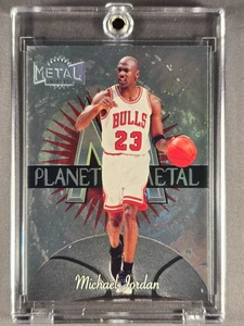 1997-98 Skybox Metal Universe Planet Metal #1 Michael Jordan CORNER - Picture 1 of 12
