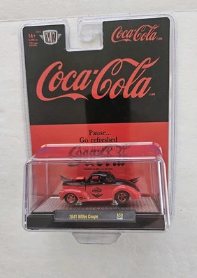 M2 Machines Coca-Cola Coke CHASE 1941 Willys Coupe A50 Black & Red Sealed New - Image 1 of 4
