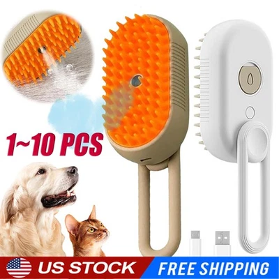 Cepillo de vapor para gatos Cepillo vaporoso para perros 3 en 1 spray eléctrico masaje aseo de mascotas Foto 1 de 4